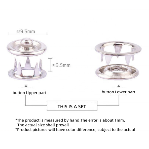 1 Pcs Snap Buttons Kit Set